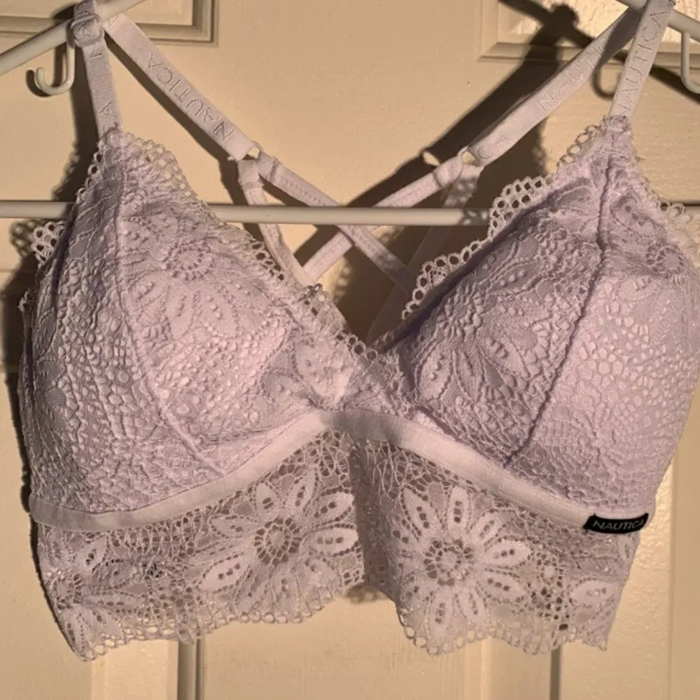 Nautica Intimates White Lace Bralette